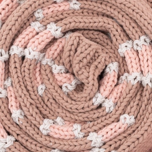 Yarn and Colors Striped Scarf Strickpaket 006 Taupe