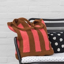 Häkelanleitung Yarn and Colors Striped Tote Bag