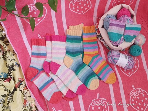 Scheepjes Summer Sock-A-Long Garnpaket Farboption 5 Alexandria/Leafy Suburb Größe 39-47-3