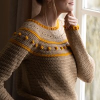 Yarn and Colors Sunrise Sweater Häkelpaket 1 Limestone L