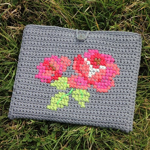 Häkelanleitung Tablet tasche-2