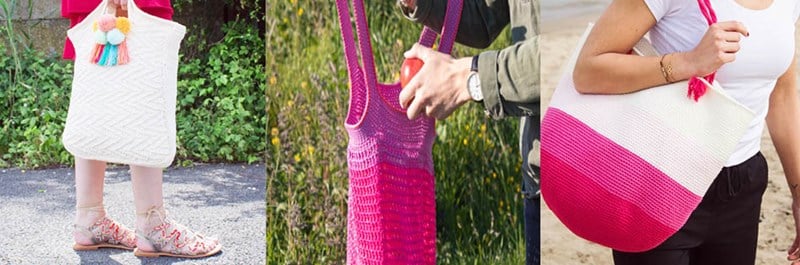 Taschen häkeln und stricken: die schönsten (kostenlose) Anleitungen und Pakete