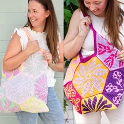Flowery Fair Bag Garn- und Häkelset