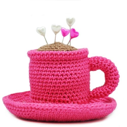 Häkelanleitung Tasse mit Untertasse