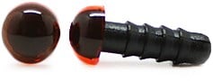 Sicherheitsaugen Transparent Orange 6mm 2 Stücke