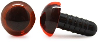 Sicherheitsaugen Transparent Orange 12mm 2 Stücke