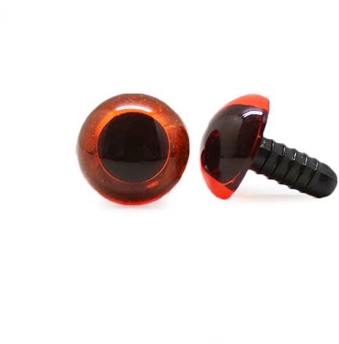 Sicherheitsaugen Transparent Orange 14mm 2 Stücke