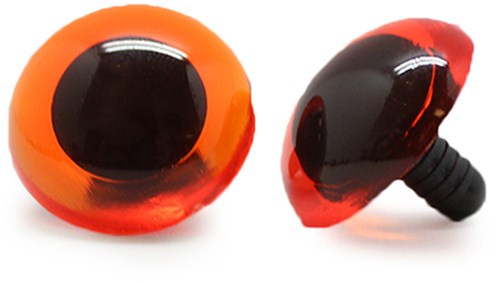 Sicherheitsaugen Transparent Orange 20mm 2 Stücke