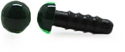 Sicherheitsaugen Transparent Grün 6mm 2 Stücke