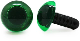 Sicherheitsaugen Transparent Grün 12mm 2 Stücke