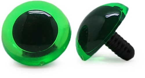 Sicherheitsaugen Transparent Grün 24mm 2 Stücke