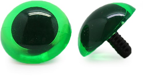 Sicherheitsaugen Transparent Grün 30mm 2 Stücke