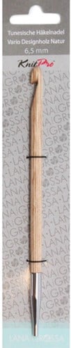 Lana Grossa Tunesische Häkelnadel Natur-Holz 6,5mm