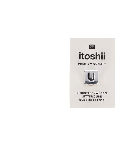 Rico Ponii Perlen Buchstabenwürfel U -Silver