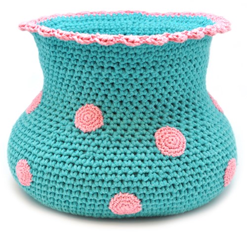 Häkelanleitung Getupfte Vase