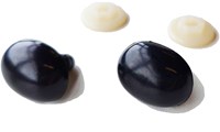 Plastic veiligheidsogen ovaal 001 zwart 20mm