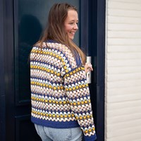 Granny Stripe Sweater Häkelpaket Bünchen Gelb L/XL-3