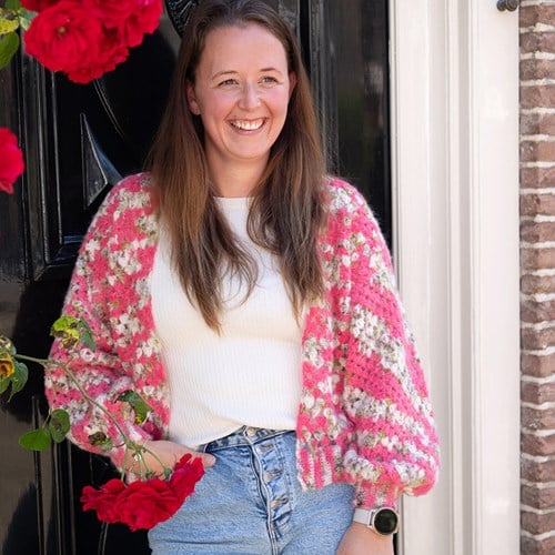 Granny stripe vest Lang Yarns Muse