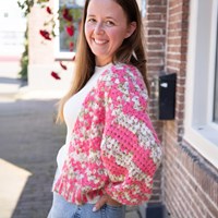 Granny stripe vest Lang Yarns Muse