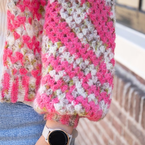 Granny stripe vest Lang Yarns Muse