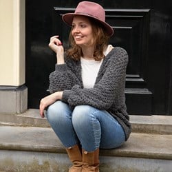 Häkelanleitung Soft Aran Granny Stripe Jacke