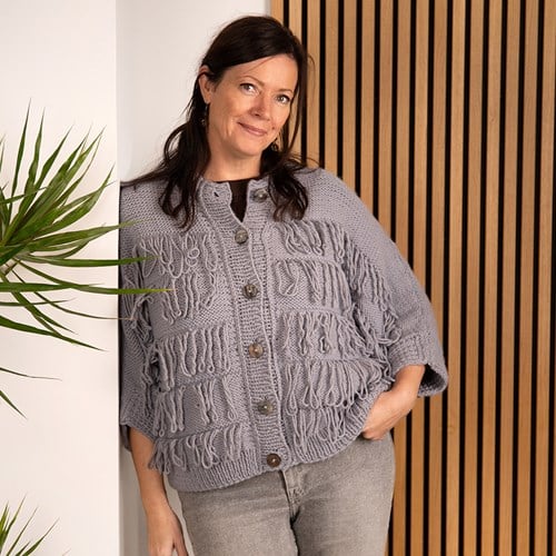 Happy Weste mit Fransen Garn- und Strickpaket