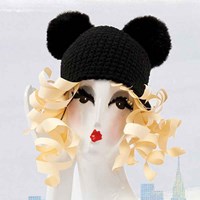 Rico Kunstfell Pompon Large 14 Orange-3
