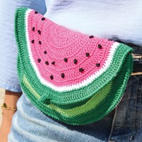 Häkelanleitung Gürteltasche mit Wassermelonen
