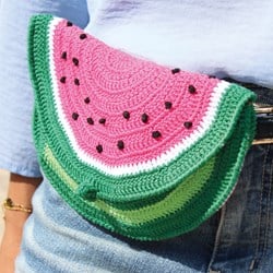 Häkelanleitung Gürteltasche mit Wassermelonen