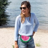 Häkelanleitung Gürteltasche mit Wassermelonen-3