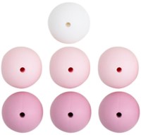 Go Handmade Silikonperlen 7 Stück 14 Rosa Mix