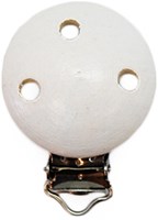 Holz Schnullerclip Weiss