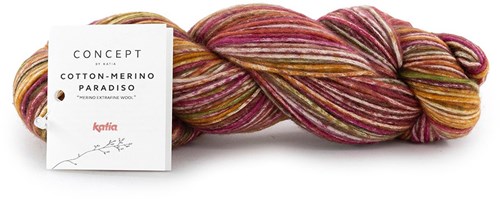 Katia Cotton-Merino Paradiso 301 Violett-Ocker-Grün