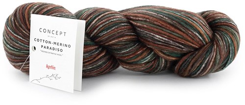 Katia Cotton-Merino Paradiso 303 Rostbraun-Braun-Grün