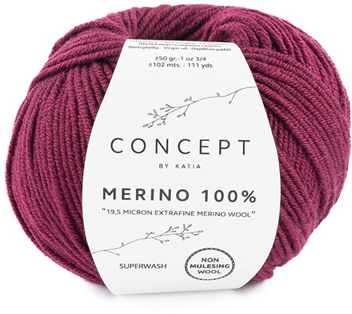Katia Merino 100% 025 Bordeauxviolett