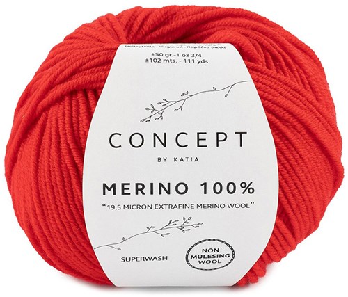 Katia Merino 100% 004 Rot