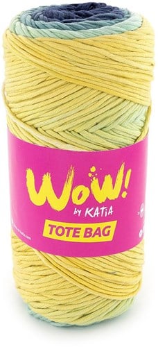 Katia WOW - Tote Bag 300 Blau-Wasserblau-Zitronengelb