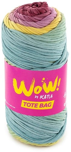 Katia WOW - Tote Bag 304 Lila-Zitronengelb-Wasserblau