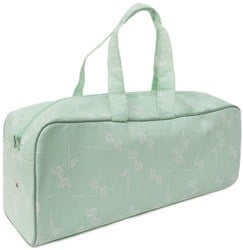 Wollplatz Stricktasche Medium Mint Flowers