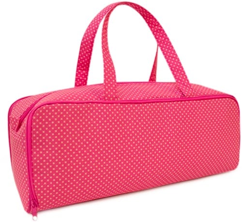 Wollplatz Stricktasche Rosa Gepunktet-2