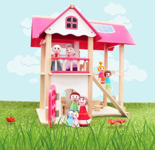 Holz Puppenhaus-2