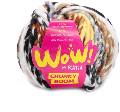 Katia WOW - Chunky Boom 303 Braun-Rot-Schwarz