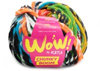 Katia WOW - Chunky Boom 305 Blau-Grün-Feldorange-Schwarz