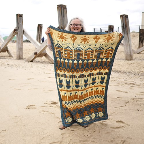 Decke Beside the Seaside CAL by Rosina Plane Garnpaket