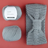 Yarn and Colors Soft Serene Stirnband Häkelpaket 2 Shark Grey