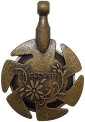 Clover Wollgarnschneider Anhänger Gold