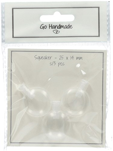 Go Handmade Spielzeug-Quietscher 35 x 25 mm (3 Stück)