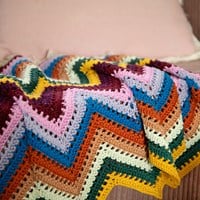 10 Farben Zickzack Decke Häkelpaket-3