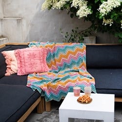 10 Farben Zickzack Decke Häkelpaket