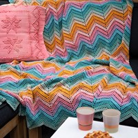 10 Farben Zickzack Decke Häkelpaket-3
